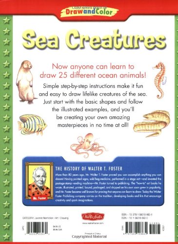 Sea Creatures: Stepbystep instructions for 25 ocean animals (Learn to Draw),Used