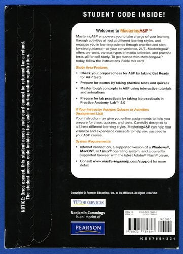 MasteringA&P with Pearson eText  Valuepack Access Card  for Human Anatomy (ME Component),Used