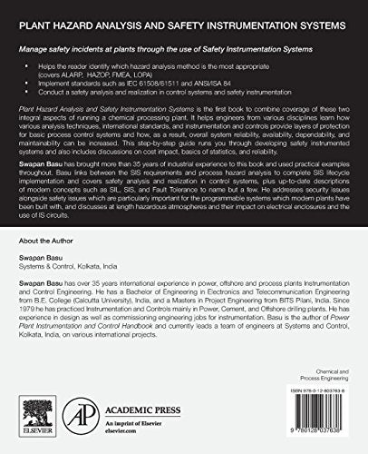 Plant Hazard Analysis and Safety Instrumentation Systems,Used