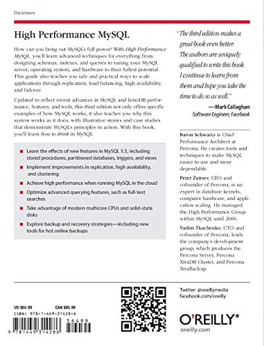High Performance MySQL: Optimization, Backups, and Replication,Used