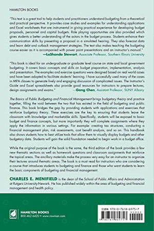 The Basics Of Public Budgeting And Financial Management, Third Edition-used