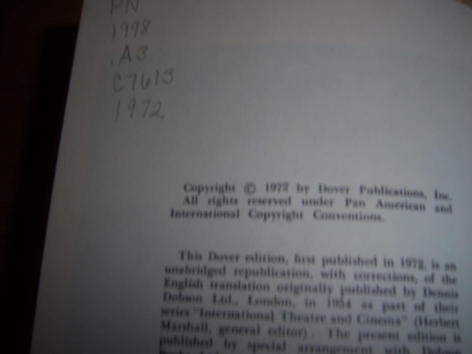 Cocteau on the film;,Used