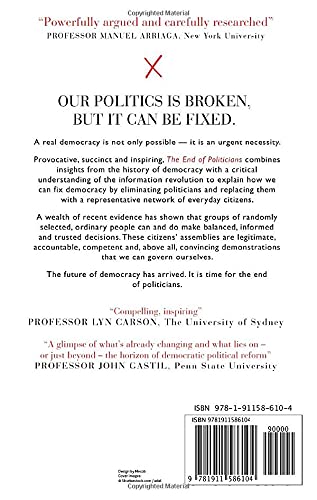 The End of Politicians: Time for a Real Democracy,Used