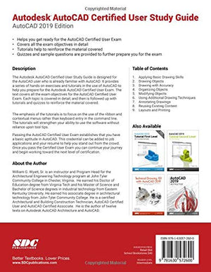 Autodesk AutoCAD Certified User Study Guide (AutoCAD 2019 Edition),Used