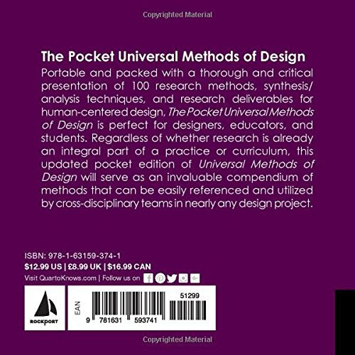 The Pocket Universal Methods of Design: 100 Ways to Research Complex Problems, Develop Innovative Ideas, and Design Effective So,Used