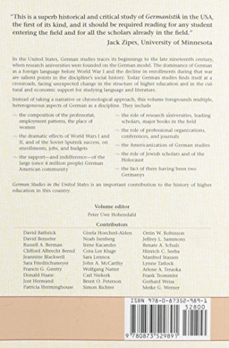 German Studies in the United States: A Historical Handbook,Used