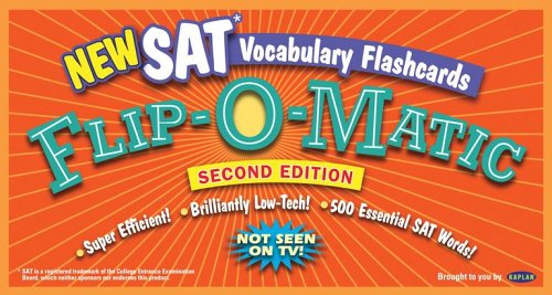Kaplan SAT Vocabulary Flashcards FlipOMatic, 2nd edition,New
