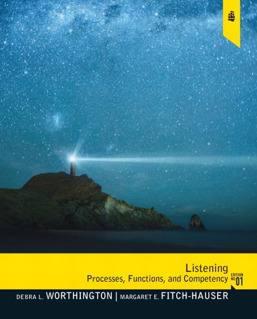 Listening: Processes, Functions and Competency,Used