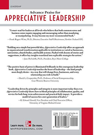 Appreciative Leadership: Focus on What Works to Drive Winning Performance and Build a Thriving Organization,Used