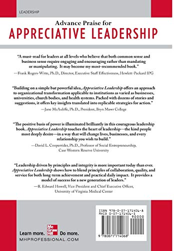 Appreciative Leadership: Focus on What Works to Drive Winning Performance and Build a Thriving Organization,Used