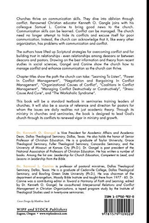 Communication And Conflict Management In Churches And Christian Organizations