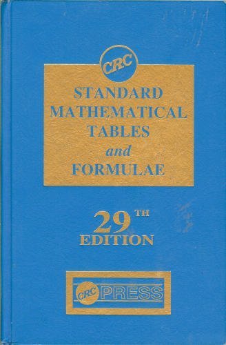 CRC Standard Mathematical Tables and Formulae, 29th Edition (Discrete Mathematics and Its Applications),Used