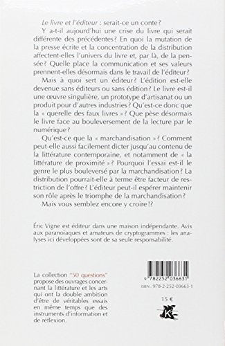 Le Livre Et l'Editeur (50 Questions) (French Edition),Used