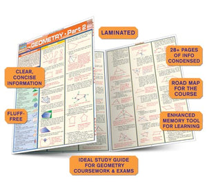 Geometry Part 2 QuickStudy Laminated Reference Guide (QuickStudy Academic),Used