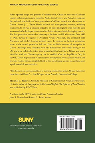 Exiles, Entrepreneurs, and Educators (Suny Series in African American Studies),Used