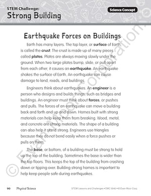 EvanMoor Stem Lessons and Challenges, Grade 2 Homeschooling & Classroom Resource Workbook, Life, Earth and Physical Science Pro,Used