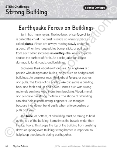 EvanMoor Stem Lessons and Challenges, Grade 2 Homeschooling & Classroom Resource Workbook, Life, Earth and Physical Science Pro,Used
