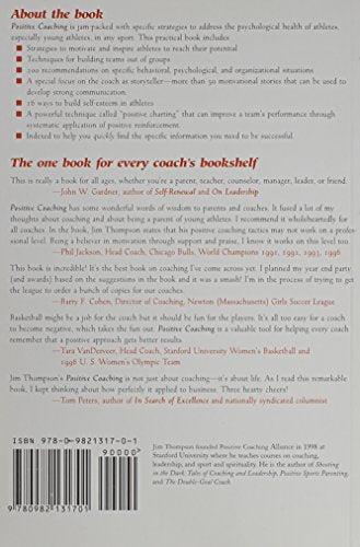 Positive Coaching: Building Character and Selfesteem Through Sports,Used