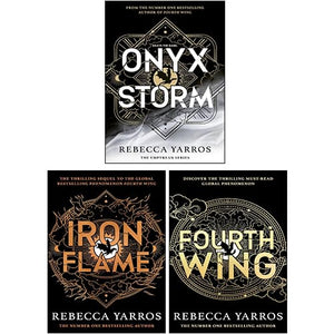 The Empyrean Series 3 Books Collection Set By Rebecca Yarros (Fourth Wing, Iron Flame & Onyx Storm)