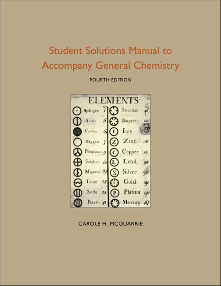 Student Solutions Manual to Accompany General Chemistry: RSC,Used