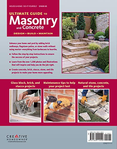 Ultimate Guide: Masonry and Concrete, 3rd Edition: Design, Build, Maintain (Creative Homeowner) 60 Projects & Over 1,200 Photos ,Used