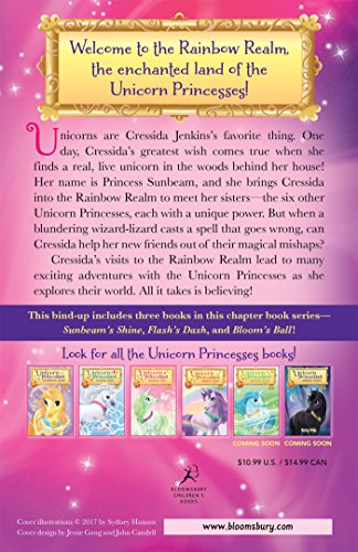 Unicorn Princesses Bindup Books 13: Sunbeam's Shine, Flash's Dash, and Bloom's Ball,Used