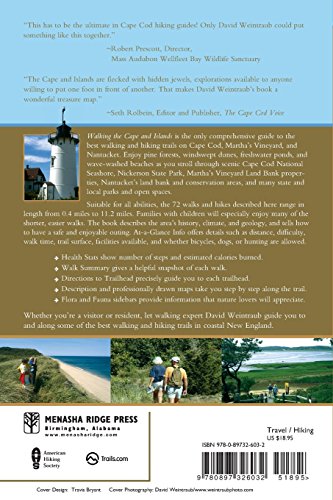 Walking the Cape and Islands: A Comprehensive Guide to the Walking and Hiking Trails of Cape Cod, Martha's Vineyard, and Nantuck,Used