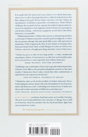 Representative Democracy: Principles and Genealogy,Used