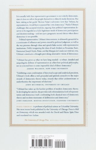 Representative Democracy: Principles and Genealogy,Used