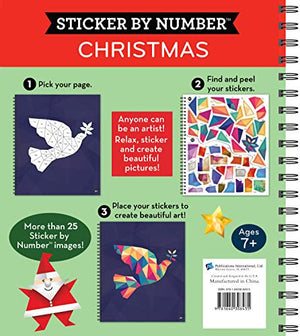 Brain Games  Sticker by Number: Christmas (28 Images to Sticker  Reindeer Cover) (Volume 1),Used