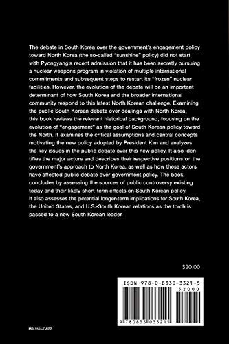 Sunshine in Korea: The South Korean Debate over Polices Toward North Korea,Used