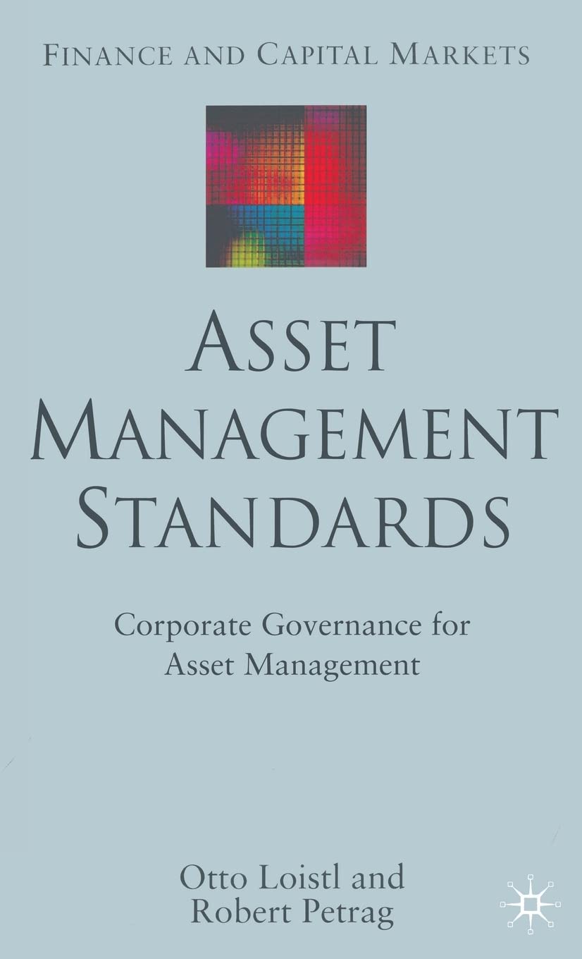 Asset Management Standards: Corporate Governance for Asset Management,Used