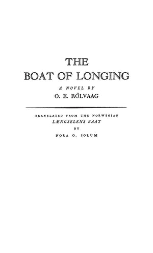 The Boat of Longing: a Novel,Used