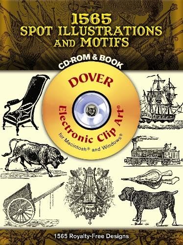 1565 Spot Illustrations And Motifs (Dover Electronic Clip Art) (Cdrom And Book),Used