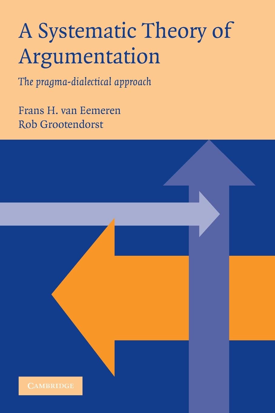 A Systematic Theory Of Argumentation: The Pragmadialectical Approach,New