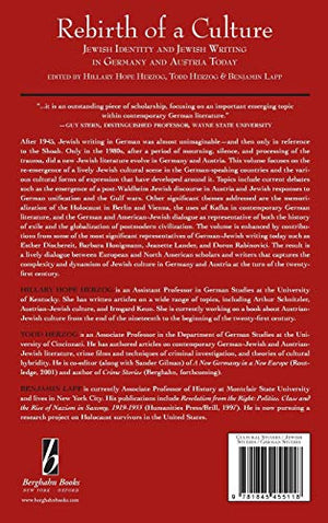 Rebirth of a Culture: Jewish Identity and Jewish Writing in Germany and Austria today,Used
