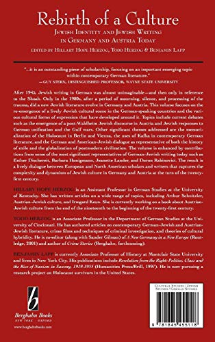 Rebirth of a Culture: Jewish Identity and Jewish Writing in Germany and Austria today,Used