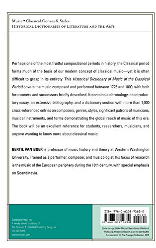 Historical Dictionary of Music of the Classical Period (Historical Dictionaries of Literature and the Arts),Used