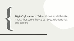 High Performance Habits: How Extraordinary People Become That Way,Used