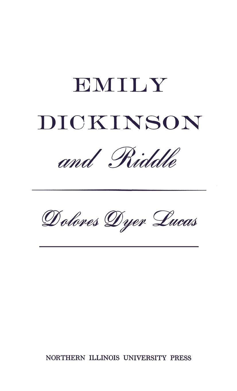 Emily Dickinson And Riddle,New