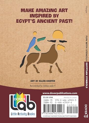 Fun With Egyptian Symbols Stencils (Dover Little Activity Books: World),Used