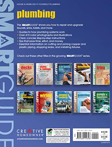 Smart Guide: Plumbing Step by Step, All New and Updated 2nd Edition (Creative Homeowner) How to Repair and Upgrade Faucets, Sink,Used