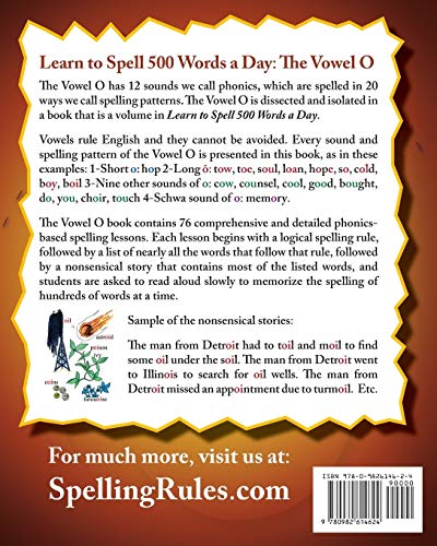 Learn to Spell 500 Words a Day: The Vowel O (Vol. 4),Used