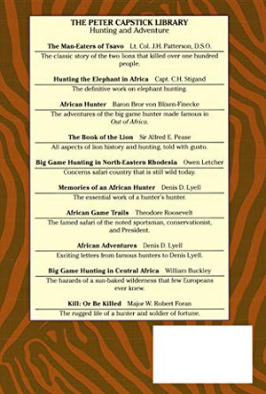 African Game Trails: An Account Of The African Wanderings Of An American Hunternaturalist (Capstick Adventure Library)