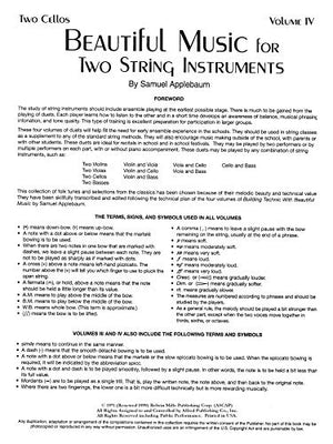 Beautiful Music For Two String Instruments, Bk 4: 2 Cellos