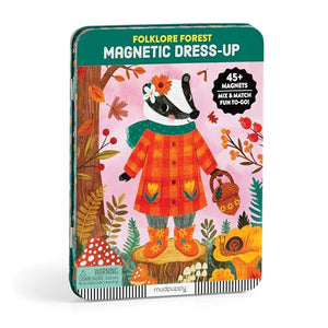 Mudpuppy Folklore Forest  Magnetic Dress Up Game With Illustrated Forest Scenes Including 2 Forest Characters And Over 40 Mix A