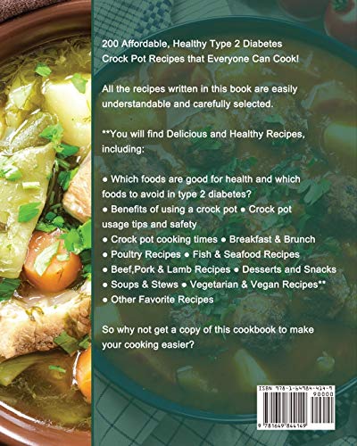Type 2 Diabetes Crock Pot Cookbook 2021,Used