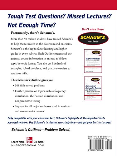 Schaum's Outline of Statistics and Econometrics, Second Edition (Schaum's Outlines),New