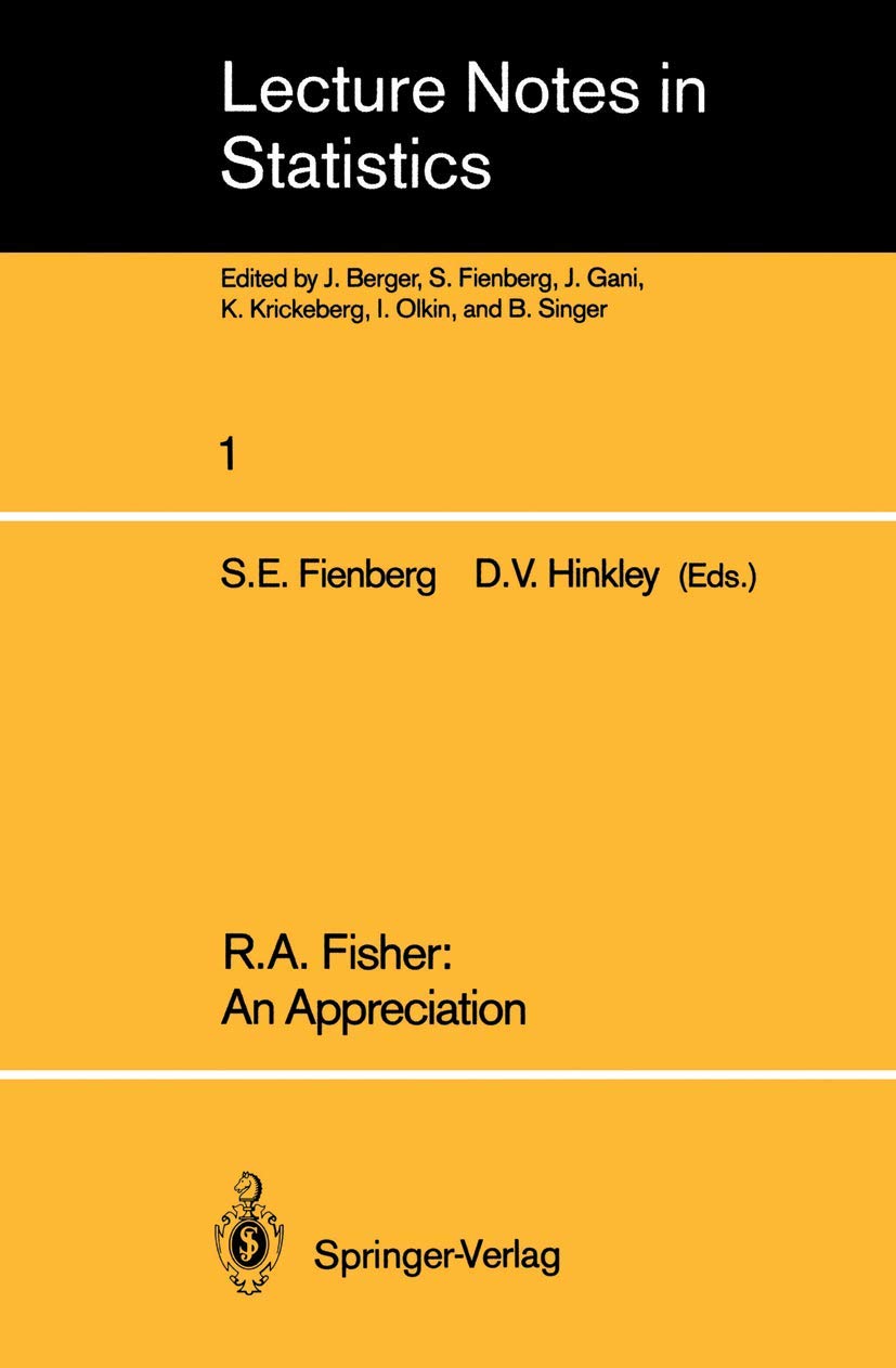 R.A. Fisher: An Appreciation (Lecture Notes in Statistics, 1),Used