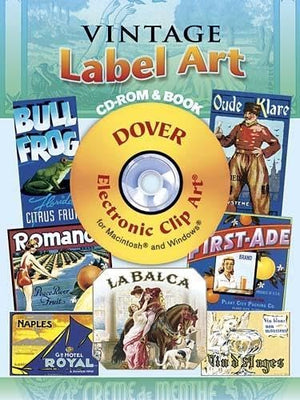 Vintage Label Art CDROM and Book (Dover Electronic Clip Art),Used